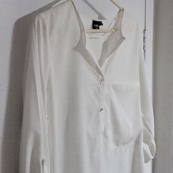 Simons Twik sheer white top for women,pre-owned. Small size. - Picture 5 of 5